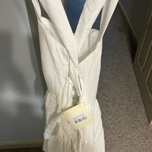 Peppermayo Exclusive - Penelope Linen Mini Dress - Ivory - Picture 4 of 6